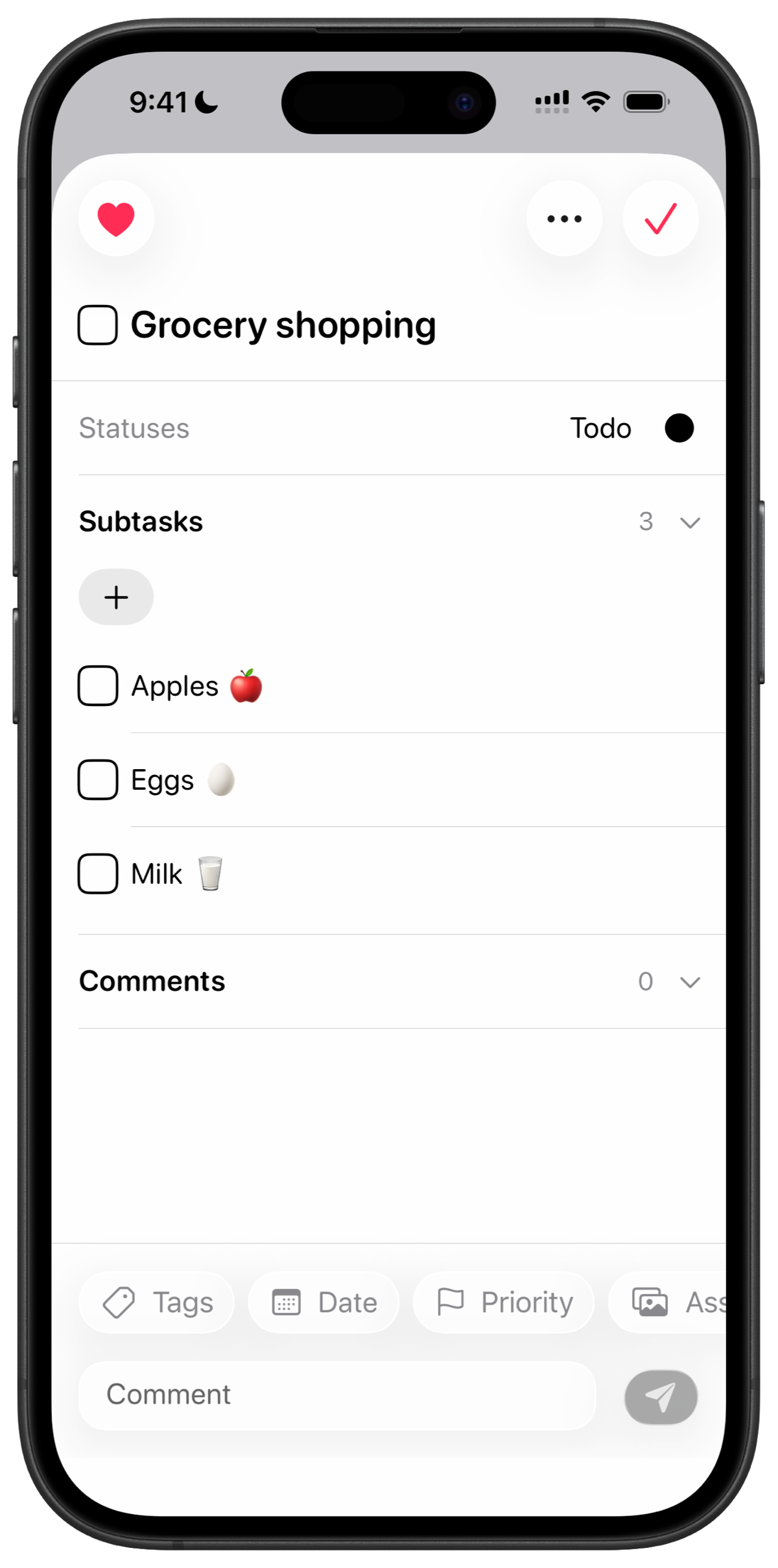 Subtasks - Adding