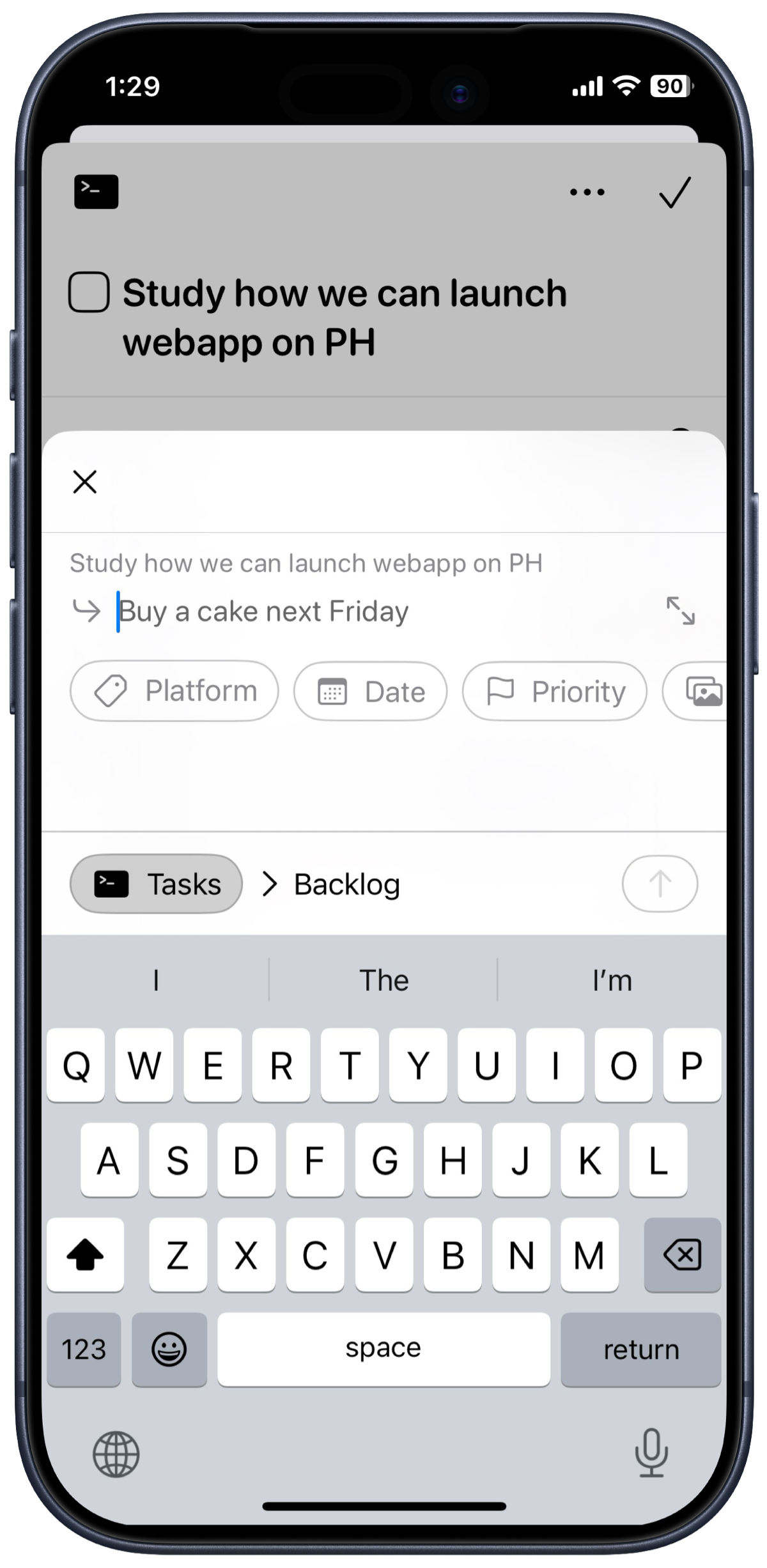 Subtasks - Board view